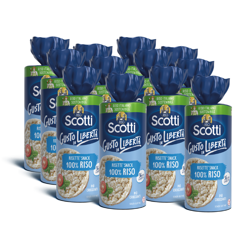 Risette Snack 100% riso - multipack risparmio da 12 pezzi