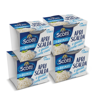 APRI SCALDA E GUSTA BASMATI  - MULTIPACK 4 PEZZI