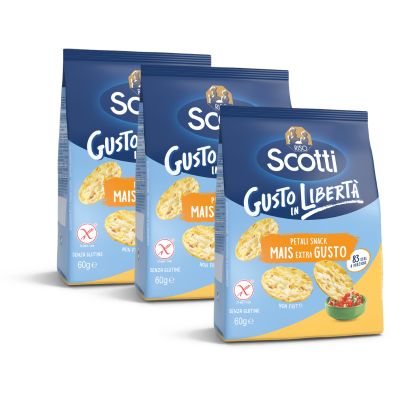 PETALI SNACK MAIS EXTRA GUSTO - multipack 3 pezzi