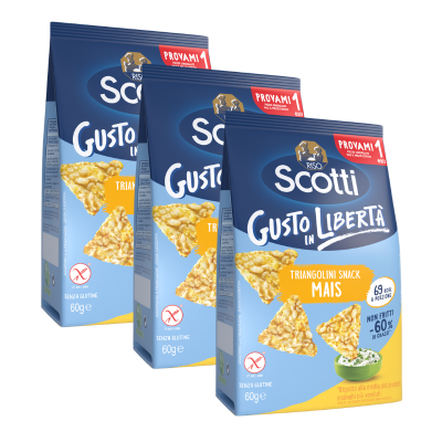 TRIANGOLINI SNACK MAIS - multipack 3 pezzi