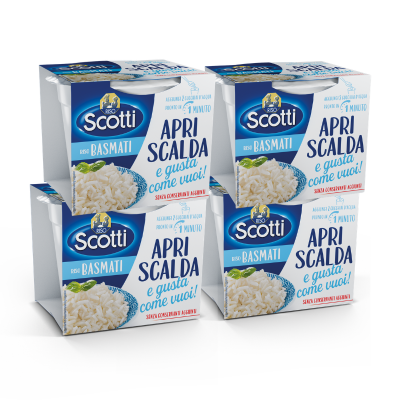 APRI SCALDA E GUSTA BASMATI  - MULTIPACK 4 PEZZI