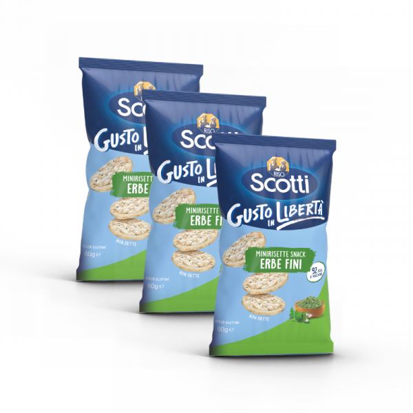 MINI RISETTE SNACK ERBE FINI - MULTIPACK 3 PEZZI