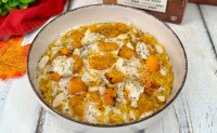 RISOTTO CON CREMA DI ZUCCA E FONDUTA DI GORGOZOLA