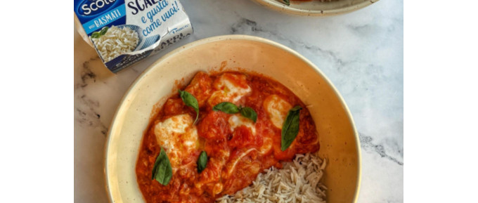 APRI SCALDA E GUSTA BASMATI BOCCONCINI DI POLLO FILANTE