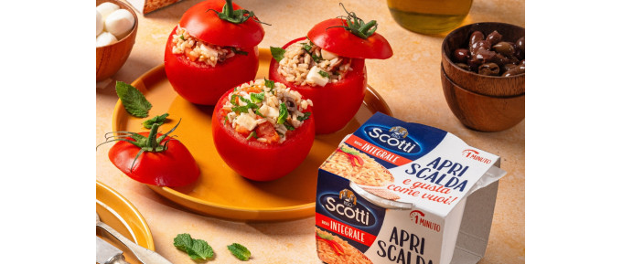 POMODORI RIPIENI CON APRI SCALDA E GUSTA RISO INTEGRALE