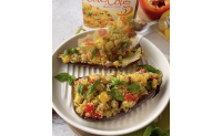 BARCHETTE DI MELANZANE CON ORO INSALATE COUS COUS
